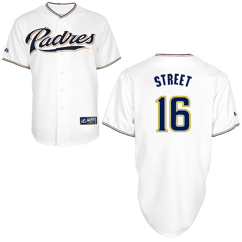 Huston Street #16 Youth Baseball Jersey-San Diego Padres Authentic Home White Cool Base MLB Jersey